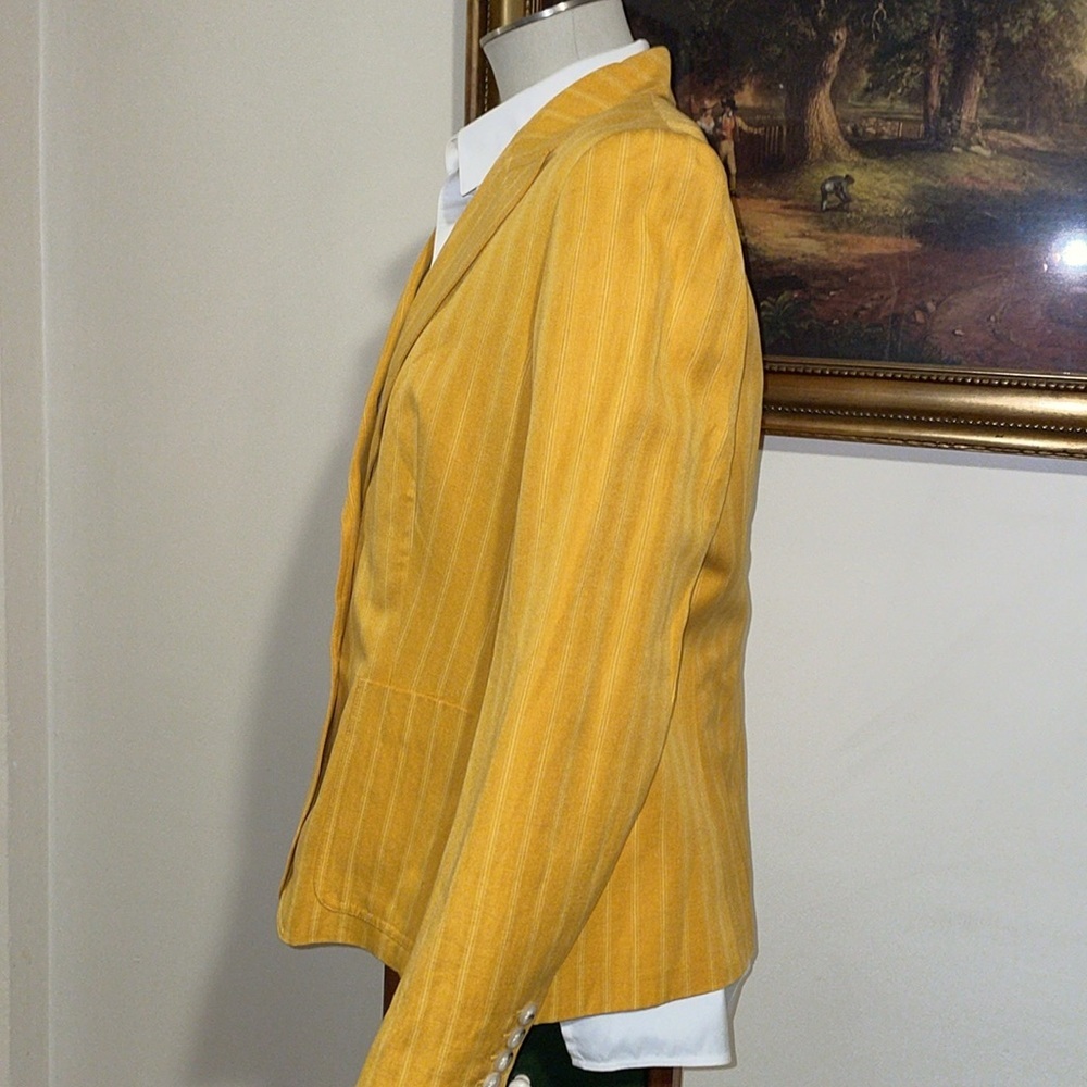 Michael Kors Vintage Spring 2006 Marigold Pinstripe Blazer NWT Size 16 - Picture 4 of 13